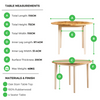 Salcombe Oak and Cream Solid Wood 110cm Round Dining Table Farmhose Scandi