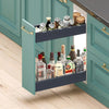 2/3Tier Pull Out Aluminum Basket Kitchen Cabinet Larder Organizer Cupboard Units