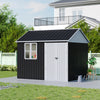 Heavy Duty 10x 8FT Metal Shed Steel Apex Roof Garden Storage Tool Bike Organizer