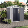 6 X 4.4FT Garden Shed Tools Storage Apex Roof with Air Vent Window Double Doors