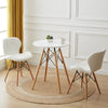 Small White Dia.60cm Round Dining Coffee Table Home Lounge Bar Office Cafes