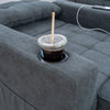 Linen/Faux Leather Sofa Bed Corner - Sofa Bed with Storage & Reversible Chaise
