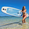 10FT Inflatable Stand up Paddle Board White+Blue Surfboard SUP Board New