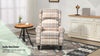 HOMCOM Recliner Chair for Living Room Wingback Chair with Padded Armrest Khaki