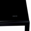 Rectangular Black Tempered Glass Dining Table Metal Frame Dining Room Kitchen