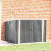 210cm Large Garden Lockable Storage Bike Tool Sheds Box Outdoor Garbage Bin Shed