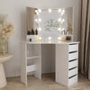 Dressing Table with LED Mirror Makeup Desk Vanity Table with 2 or 5 Drawers New
