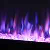 LED Fire Wall Mounted Electric Fireplace 70"inch Wall Insert Glass Logs Heater