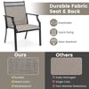 Patio Dining Chairs Set of 2 All Weather Heavy-duty Outdoor High Back Armchairs