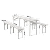 Outdoor Patio Folding Table Chairs Bench Set Dining Beer Garden Wooden Furniture