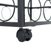 3 Tier Kitchen Trolley Wheeled Rolling Cart Wine Bottle Storage Rack With Handle