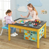 COSTWAY 3-in-1 Kids Sand Water Activity Table Wooden Sensory Table