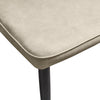 Dining Chair PU Soft High Wide Backrest Metal Legs Dining Room Brown Grey Beige
