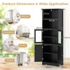 Chic Wood Storage Cabinet 2 Doors Display Organizer Pantry Cupboard Black