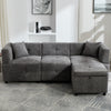 3 Seater Sofa Corner Sofa with Storage Chaise L Shaped Sofa Couch Settee Grey