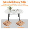 Stunning Round Extendable Dining Table Family Dinner Marble Table Villa Lounge