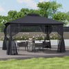 Garden Gazebo 13x10ft Marquee Party Mesh Curtain Furniture W/Ground Stake Sturdy