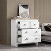 Chest of Drawers Wood 5 Drawers Cabinet Storage Organiser Unit for Bedroom White