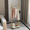 Rolling Coat Rack & Basket Storage Metal Hall Tree Hallway Clothes Stand Trolley