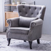 Chesterfield Wingback Chair Cocktail Armchair Bedroom Lounge Chair Fireside Sofa