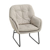 Upholstered Soft Velvet PU Armchair Lounge Button High Back Chair Fireside Sofa
