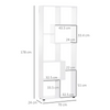 Large Wooden Bookcase Room Divider Tall Bookshelf Storage Display Unit 8 Shelves