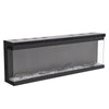 Remote 50'' Electric Fireplace Freestand/Inset Fire Glass 3 Side Panoramic 9 LED