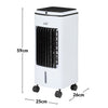80W Mobile Air Cooler Fan Evaporative 3 Speed Portable Ice Cooling Humidifier 4L