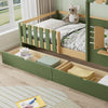 Wooden House Bed with 2 Storage Drawers & Slatted Frame 3ft Single Canopy Bed