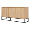 Luxury Oak Sideboard TV Unit Cabinet Buffet Cupboard With 3 Drawer 2 Door 160CM