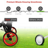 GYMAX Golf Push Pull Cart Lightweight Folding 4 Wheels Golf Push Cart Red