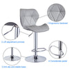 2 x Bar Stools Kitchen Swivel Gas Lift Chrome Base Stools Breakfast Pub Chair