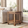 Tribesigns Side Table with Wooden Shelf, 50×50×65 cm Sofa Table & End Table