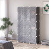 15 Cube Wardrobe Portable Interlocking Plastic Modular Closet Organiser Cabinet