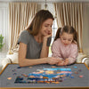 Rolling Wooden Jigsaw Puzzle Table Board Easel Tilting Table Storage with Legs