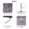 360° Swivel Grey Velvet Bar Stool Gas Lift w/Lion Head Door Knocker &Tufted Back