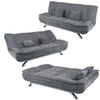 Double Sleeper Couch Bed Seat 3 Seater Sofa bed Recliner Fabric Sofa Bed Grey