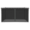 Gazebo with Mesh Walls 4x3 m Canopy Marquee - Anthracite, Steel Frame, D6B5