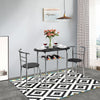 3 Piece Dining Set Classic Bistro Compact 2 Chairs and Table Set with Shelf