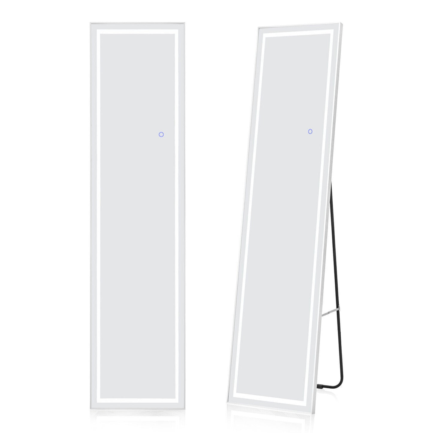 Full Length Mirror Bedroom LED Lighted Full Body Mirror with Lights and Stand