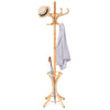 Coat Rack Free Standing Coat Rack Entryway Wooden Coat Tree Stand Beige