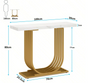 Tribesigns Tribesigns 100 Cm Console Table, Modern Faux Marble Entryway Foyer Ta
