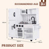 Kids Kitchen Playset Children Pretend Toy Chef Play Kitchen w/Sounds