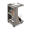C-Shaped End Table Mobile Sofa Side Table Bedroom Rolling Coffee Table W/Storage