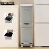 Kitchen Trash Can Recycling Pedal Dustbin Rubbish Waste Bin Recycle Garbage Can