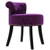 Crushed Velvet Vanity Stool Dressing Table Chair Bedroom Piano Chair w/ Backrest