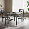 Dining Table and Chairs Set - 1 Dining Table 4Chairs MDF - Patio Garden Kitchen