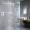 Modern Shower Mixer Square Bathroom Concealed Twin Head Valve Set