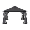 4m x 3m Heavy Duty Metal Gazebo Garden Pergola Steel Frame Tent Sun Shade Canopy