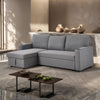 3 Seater Corner Sofa Bed Hidden Storage Convertible Pull Out -L Shaped Sofa Bed